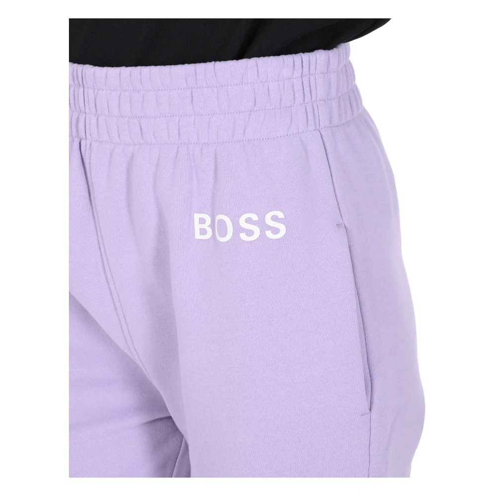 Hugo Boss Lichtpaarse Katoenen Broek voor Dames Purple Dames