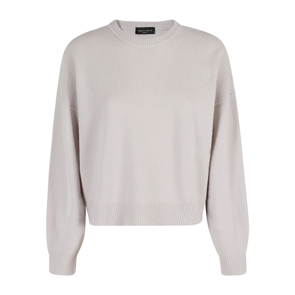 Roberto Collina Ballonmouw Ronde Hals Trui Gray Dames