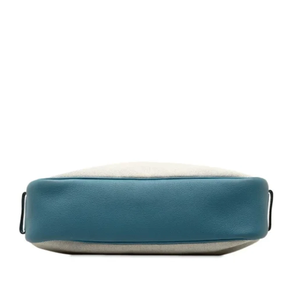 Hermès Vintage Pre-owned Canvas shoulder-bags Blue Dames