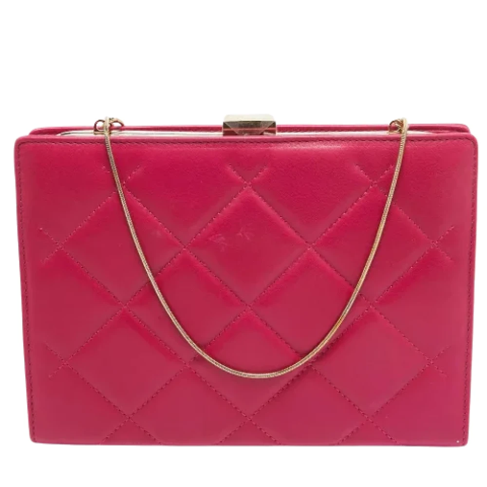 Carolina Herrera Pre-owned Leather clutches Pink Dames
