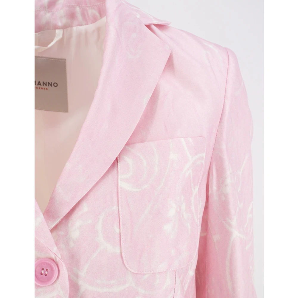 Ermanno Scervino Klassieke Logo Stofjas met Knopen Pink Dames