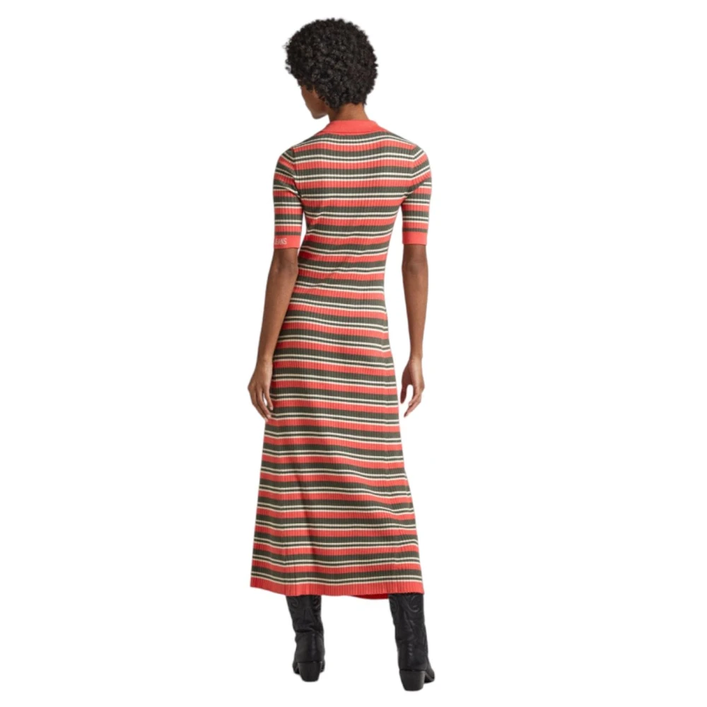 Pepe Jeans Gestreepte Gabriella Jurk Multicolor Dames
