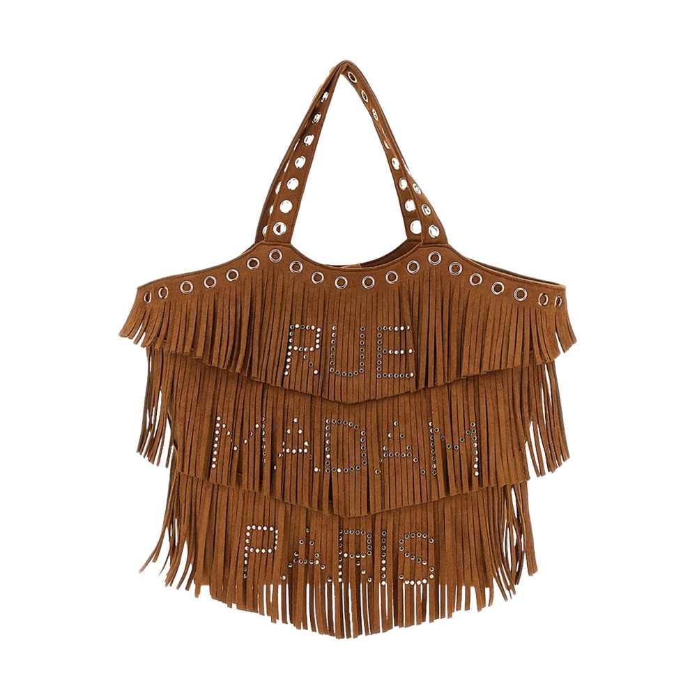 Rue Madam Franje en Studs Kunstleren Shopper Brown Dames