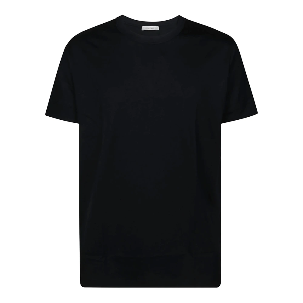 Paolo Pecora Klassiek Katoenen T-shirt Blue Heren
