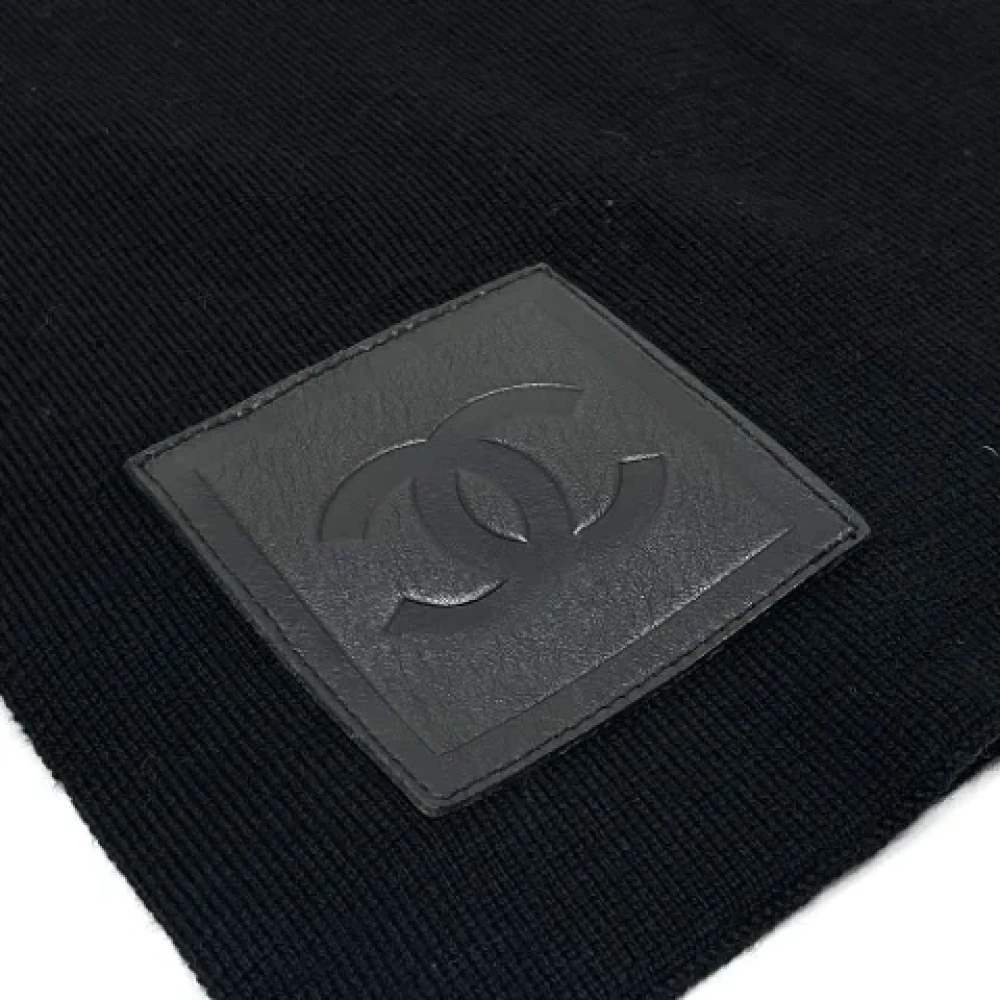 Chanel Vintage Pre-owned Cashmere scarves Black Dames