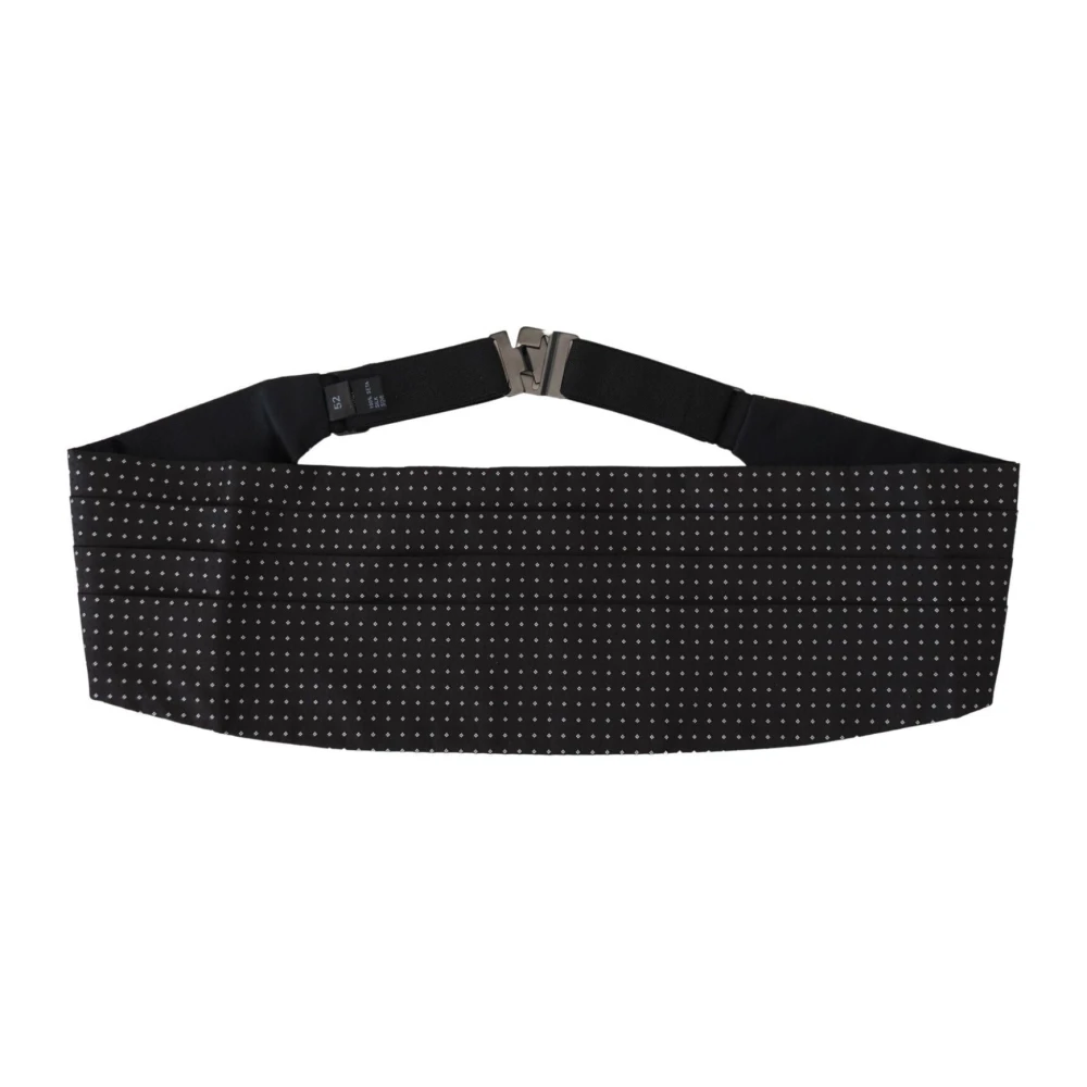 Dolce & Gabbana Men's Black Elegant Silk Polka Dot Cummerbund