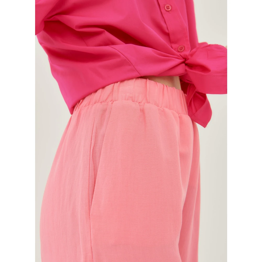 Silvian Heach Elastische Roze Candy Lange Broek Pink Dames
