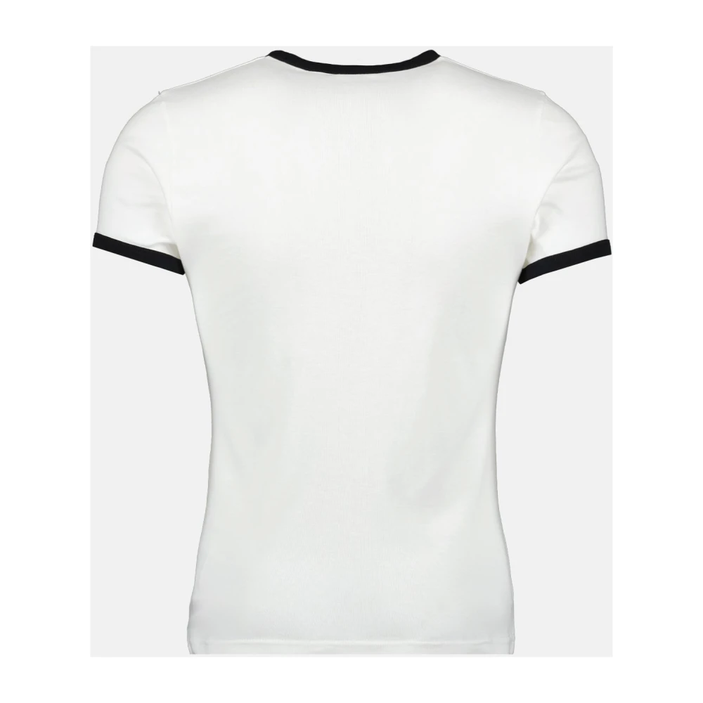 Courrèges Heren Contrast Handtekening T-shirt White Heren