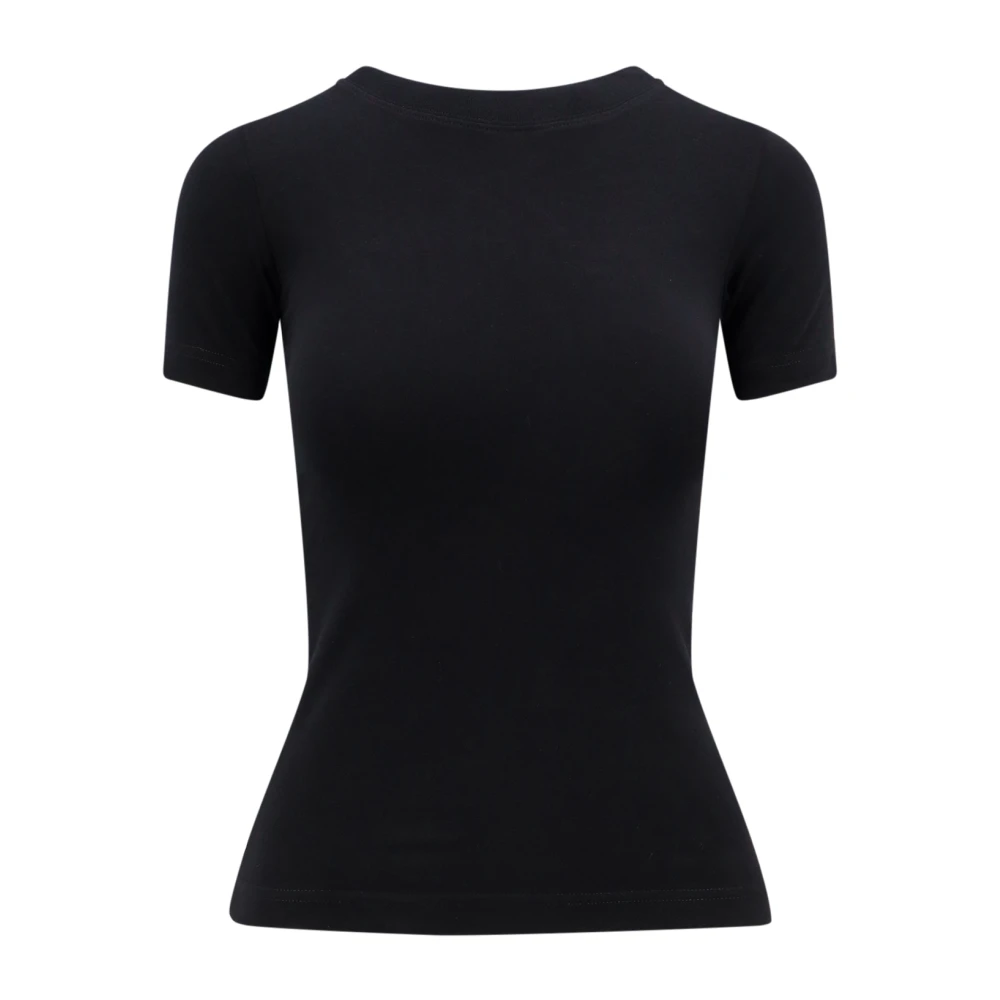 Balenciaga Slim Fit Rhinestone Print T-Shirt Black Dames