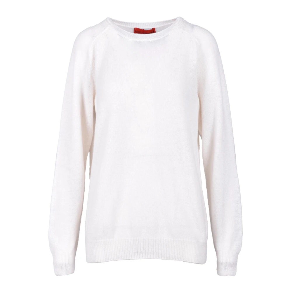 Wild Cashmere Luxe Cashmere Trui White Dames