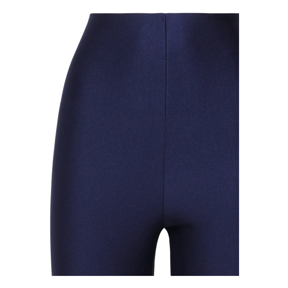 Andamane Blauwe Glanzende Lycra Broek Blue Dames