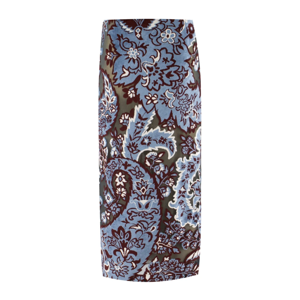 ETRO Bloemen Paisley Sheath Rok Multicolor Dames