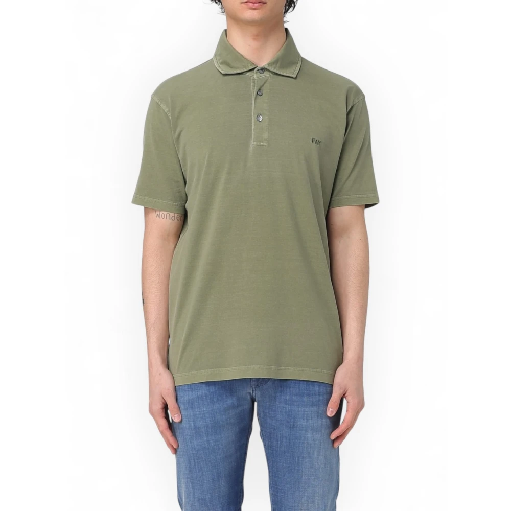 Fay - Tops > Polo Shirts - Green - Fay - Modalova