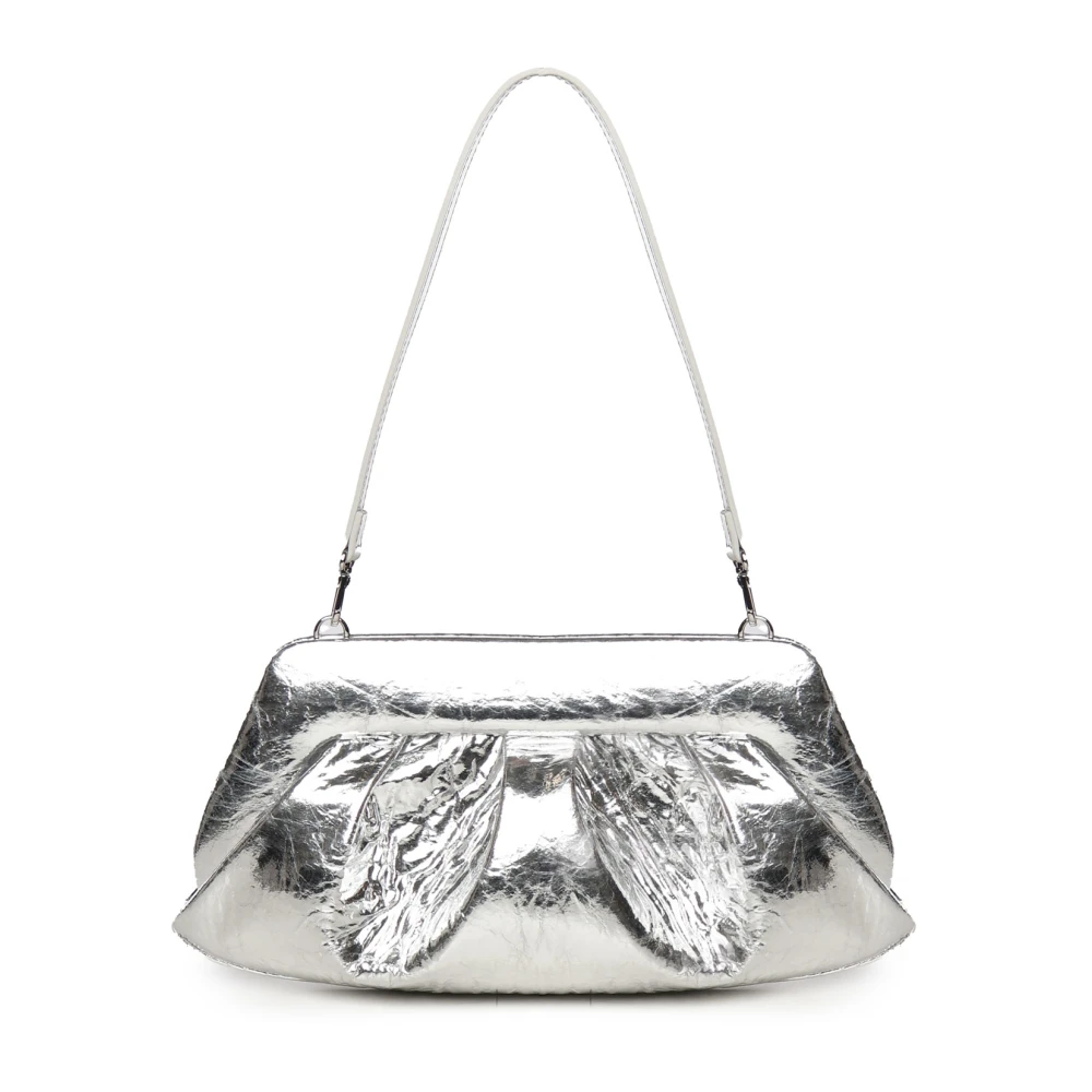 THEMOIRè Zilveren Schoudertas met Magneetsluiting Gray Dames