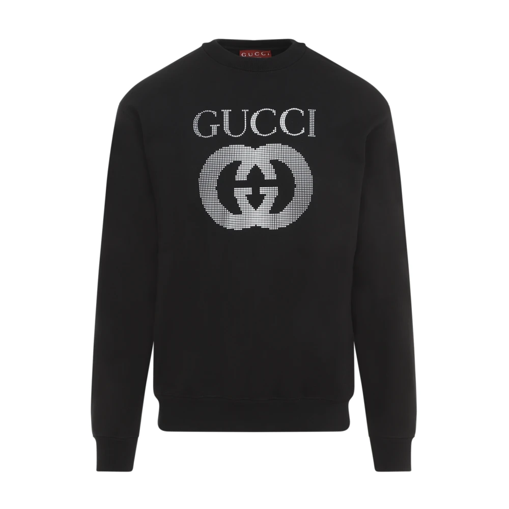 Gucci Zwart Mix Sweatshirt met C Neck Stijl Black Heren