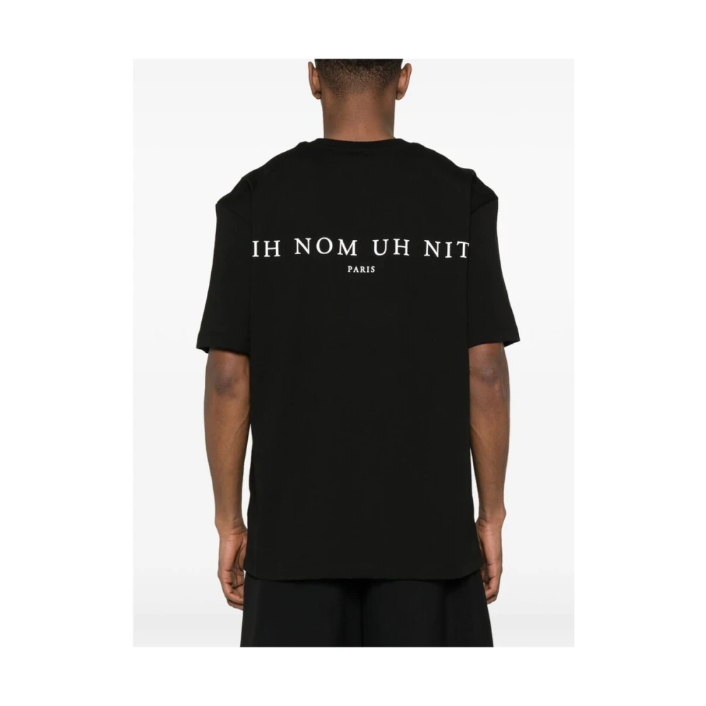 IH NOM UH NIT Zwart T-shirt met bloemenprint Black Heren
