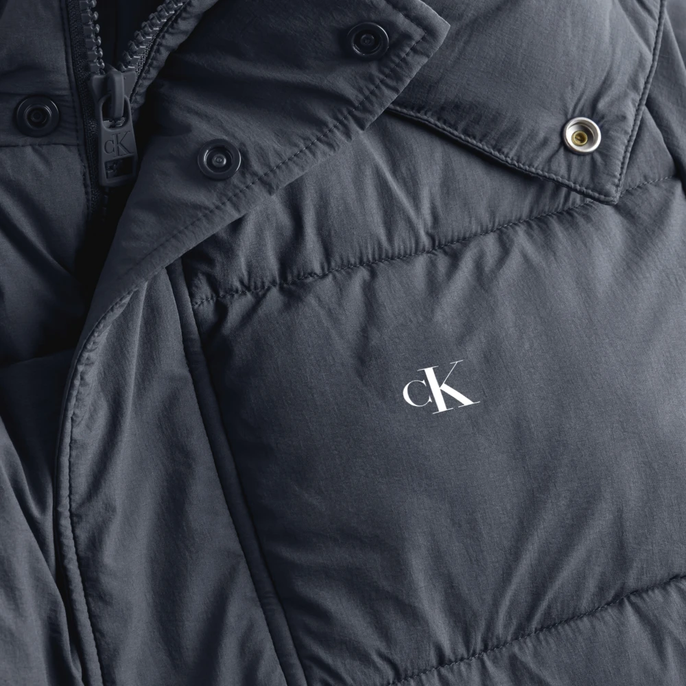 Calvin Klein Winter Essentials Jas Ink Blauw Gray Heren