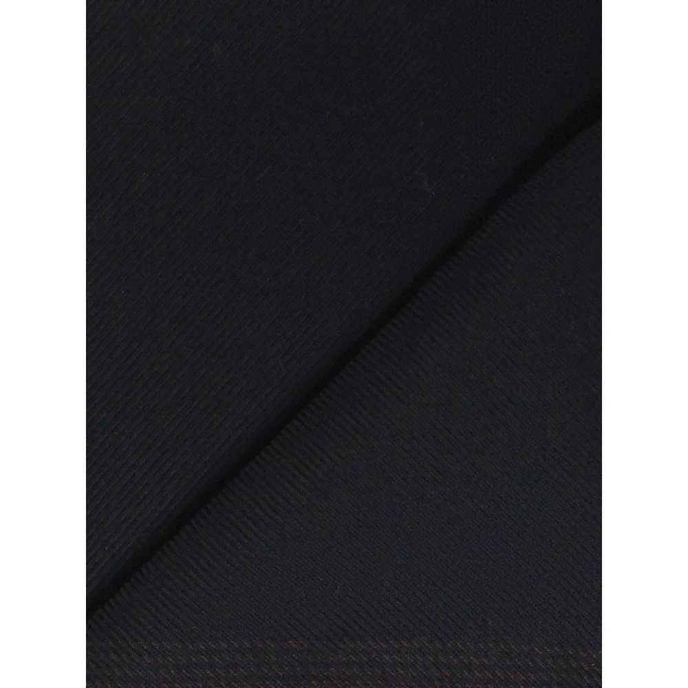 Fay Zwart Wol Fringed Sjaal Black Heren