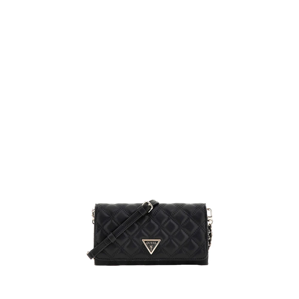 Guess Zwarte schoudertas met gouden details Black Dames