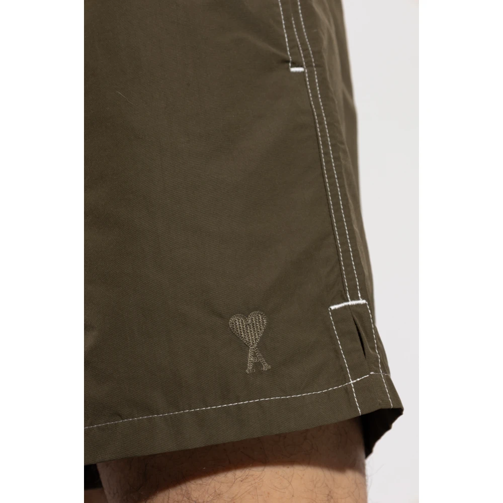 Ami Paris Zwemshorts Green Heren