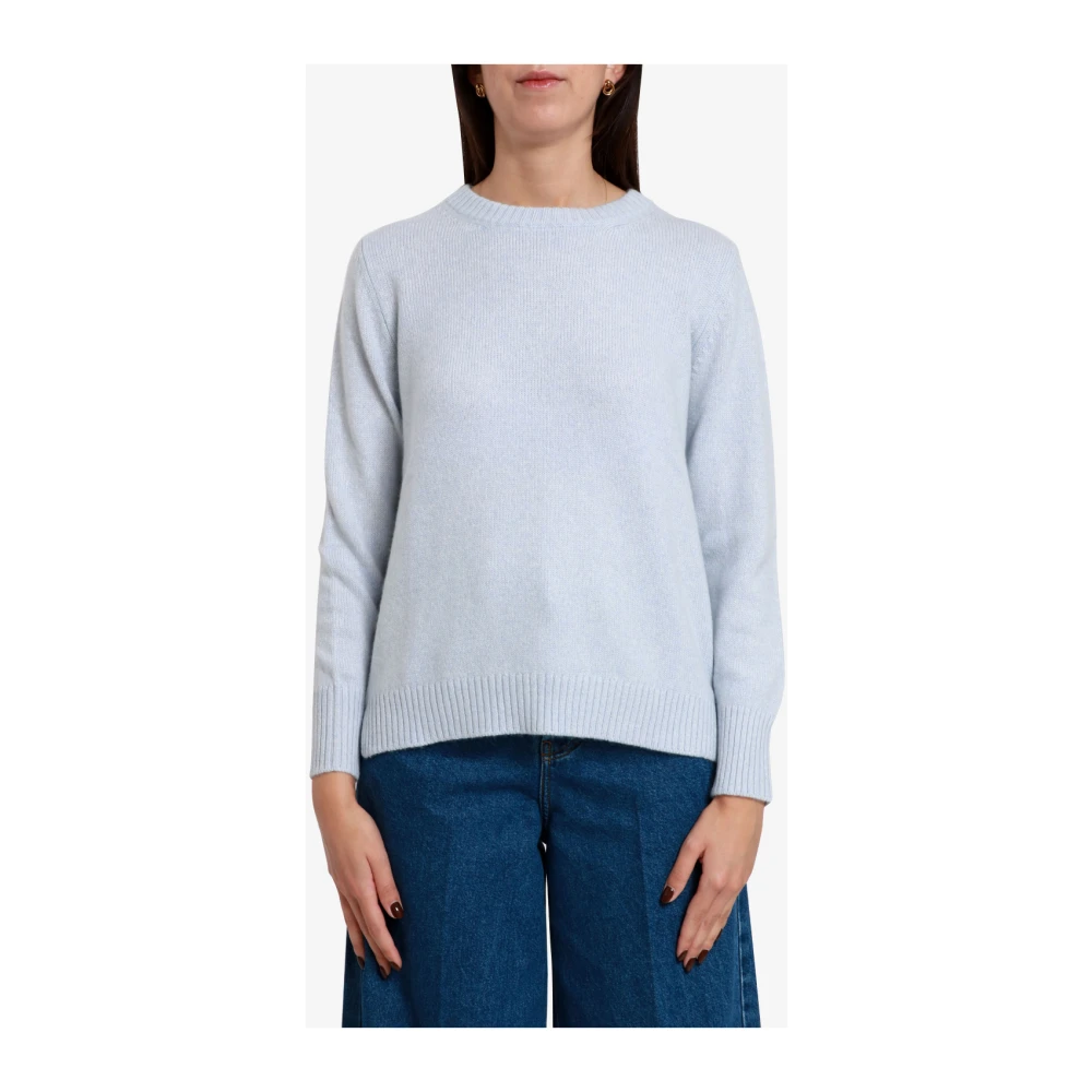 Gran Sasso Kasjmier Crew Neck Trui Lichtblauw Blue Dames