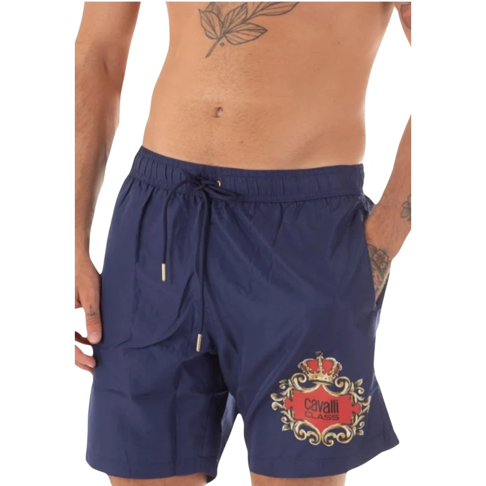 Just Cavalli Mannen Logo Kostuum Blue Heren