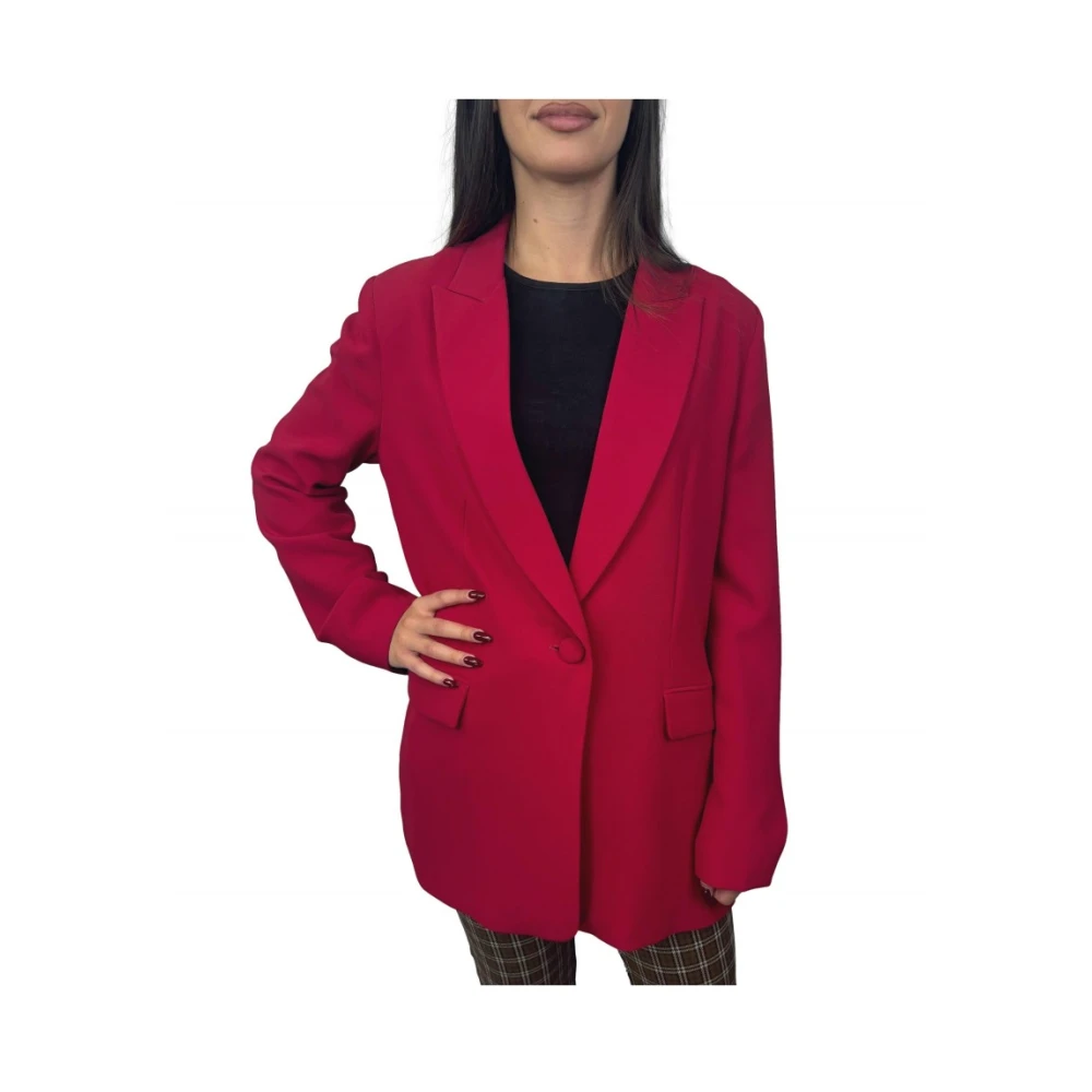 Twinset Stilig jacka med polyester och elastan Red, Dam