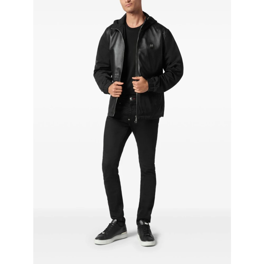Philipp Plein Zwarte Hoodie Jas LS Black Heren