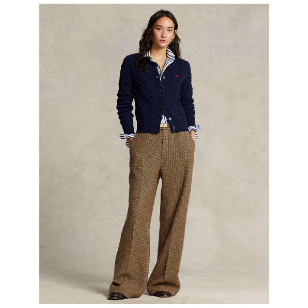 Polo Ralph Lauren Gebreide Cashmere Wol Cardigan Blue Dames