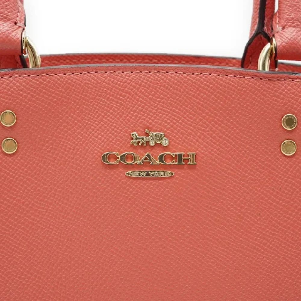 Coach Pre-owned Leather handbags Pink Dames