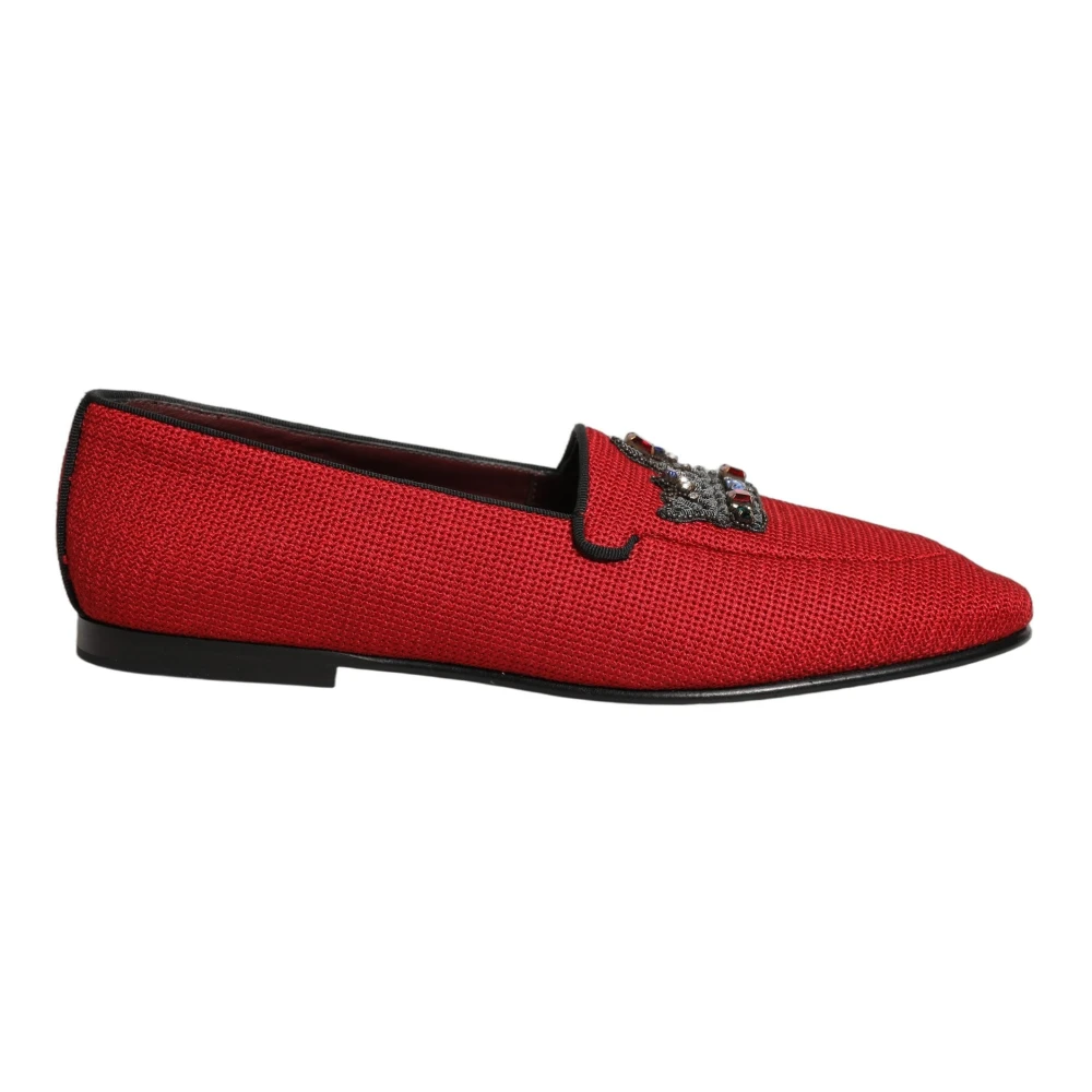 Dolce & Gabbana Women's Red Loafers, 11 Uk, Loafers Dress Shoes