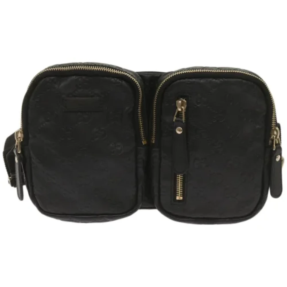 Gucci Vintage Pre-owned Leather gucci-bags Black Dames