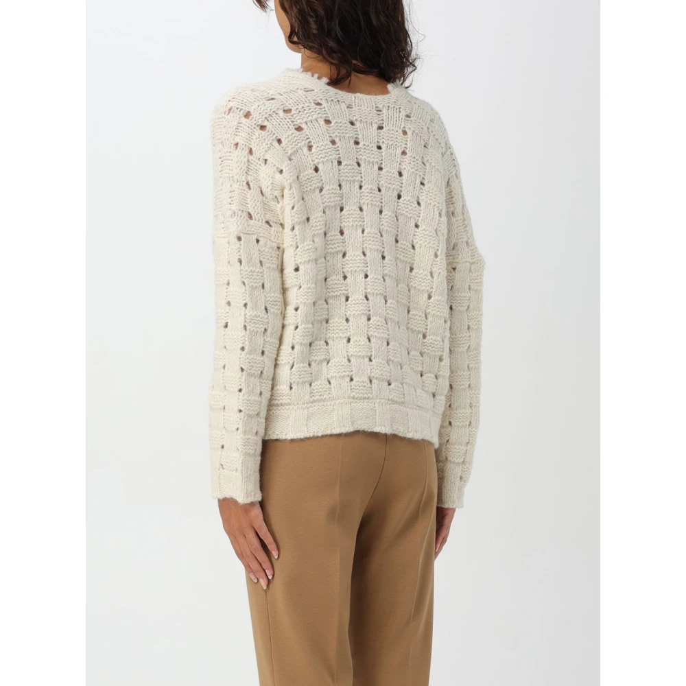 Liviana Conti Roomwitte Trui voor Vrouwen Beige Dames