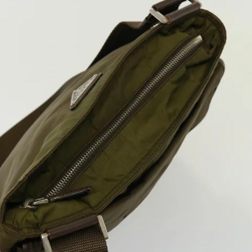 Prada Vintage Pre-owned Coated canvas prada-bags Brown Dames
