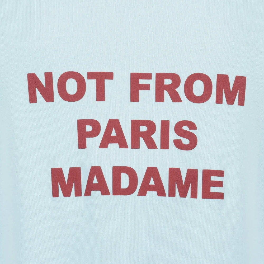 Drole de Monsieur Grappige Slogan Lichtblauw T-shirt Blue Heren