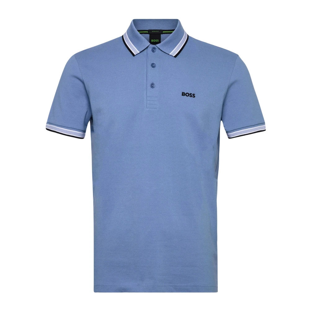 Hugo Men's Blue Polo Shirts, 2XL, Cotton Piqué Polo Shirt