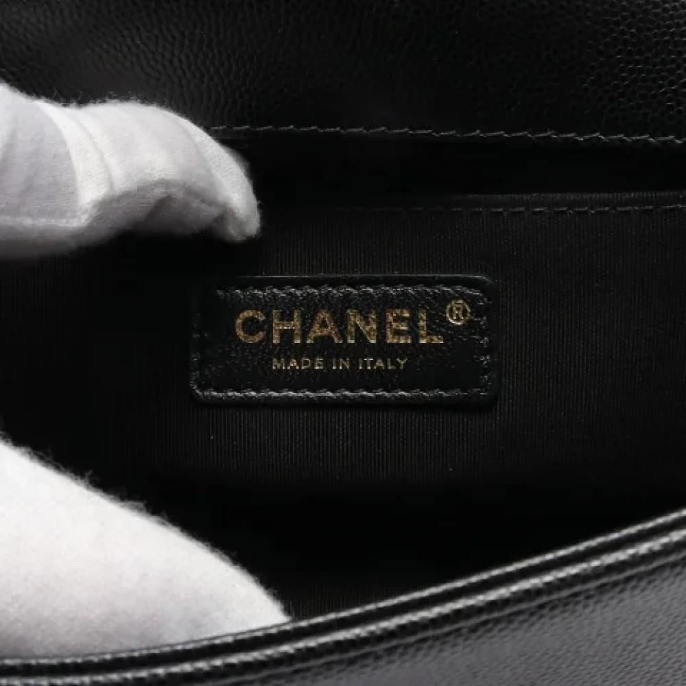 Chanel Vintage Pre-owned Leather crossbody-bags Black Dames