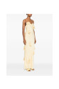 robe-jaune-florale-drapee