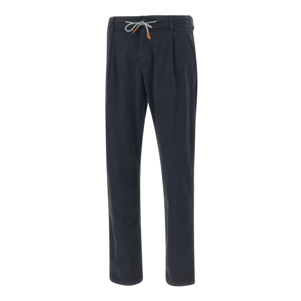 Eleventy Blauwe Katoenen Jogger Broek Blue Heren