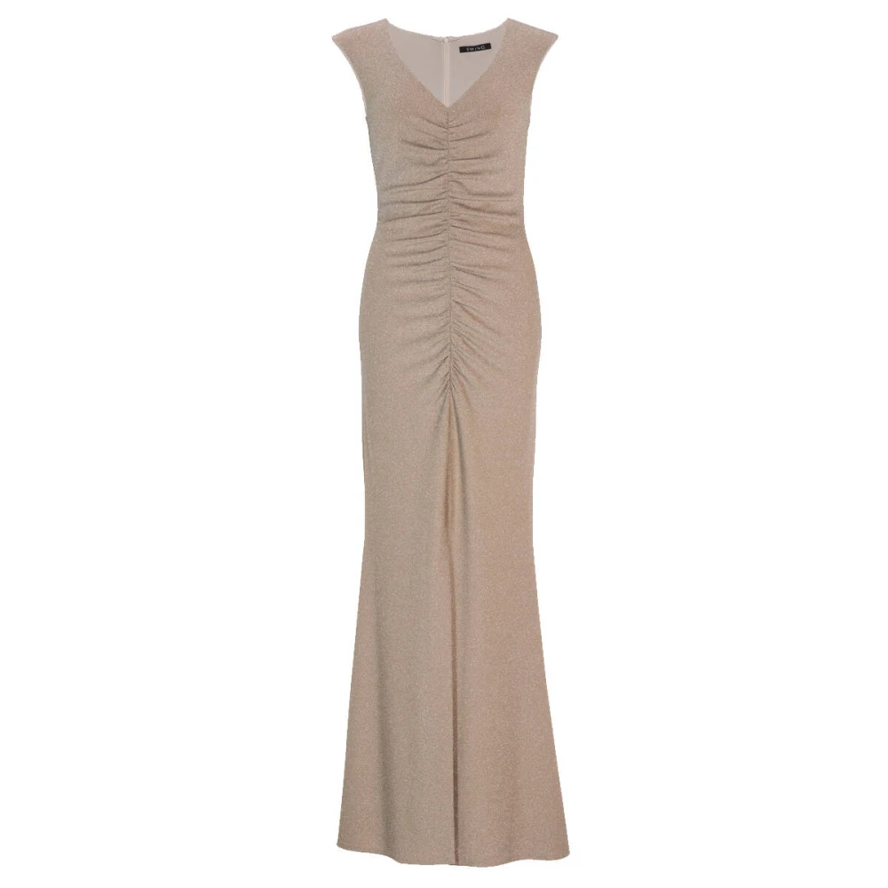 Swing Glitter Jersey Avondjurk Beige Dames