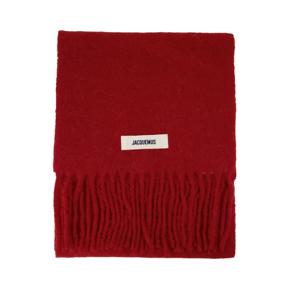 Jacquemus Unisex Red Winter Scarves, One Size, Wool Scarf - Mohair