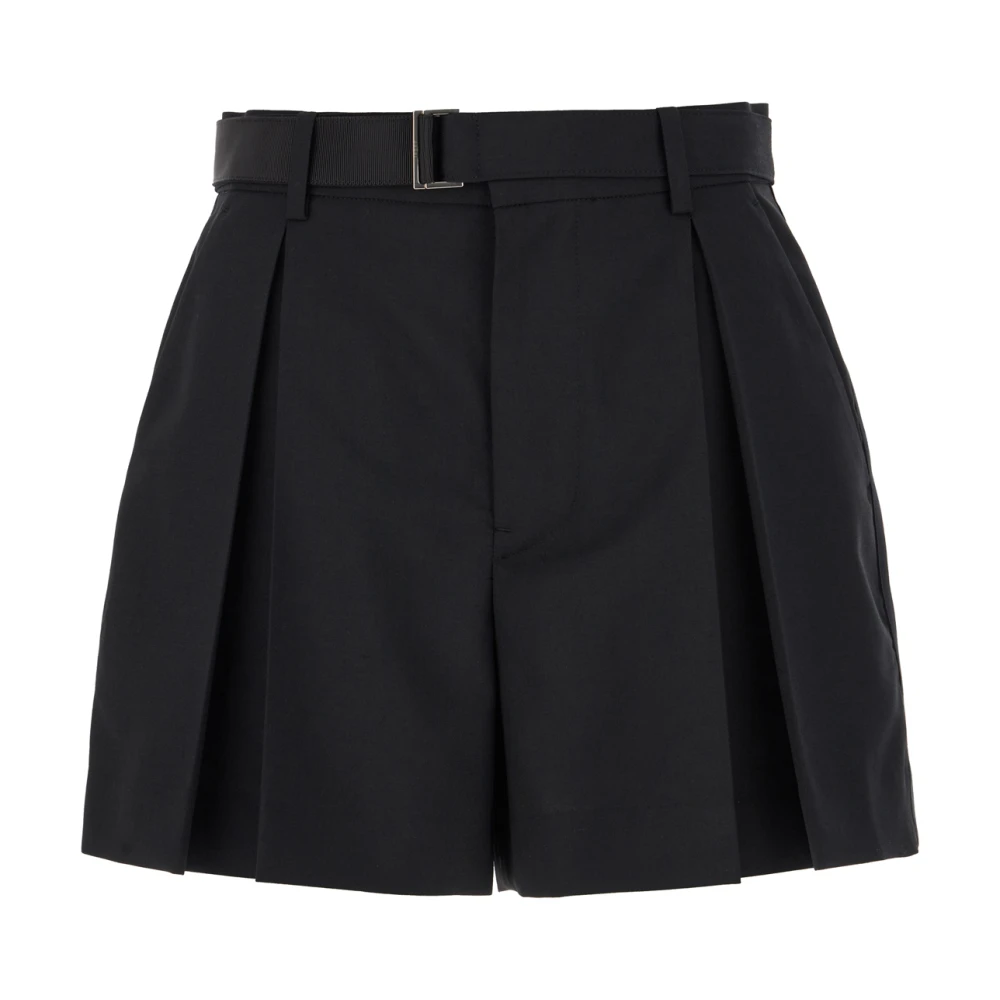 Sacai Casual Denim Shorts voor Dagelijks Gebruik Black Dames