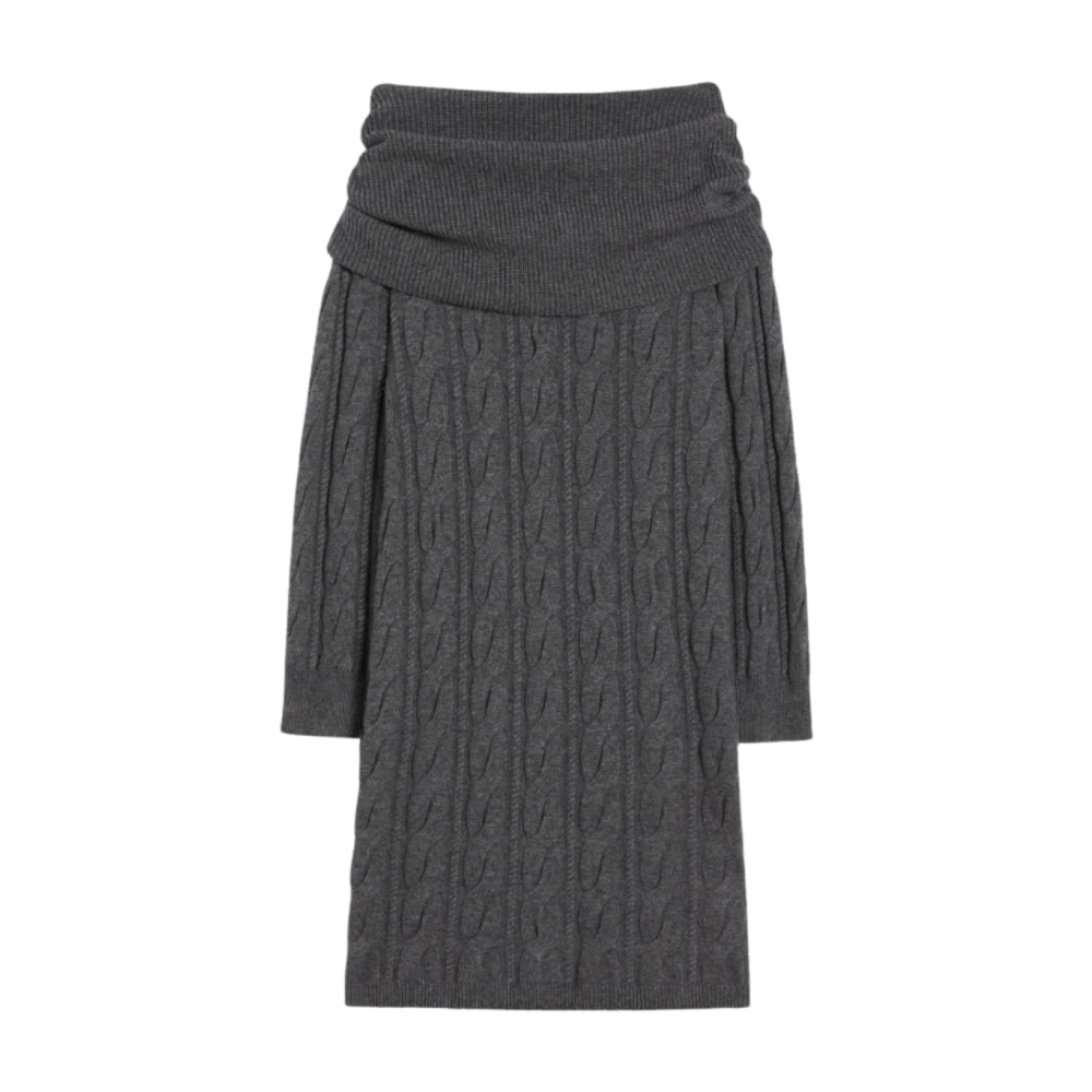 Max Mara Studio Women's Gray Elegant Dresses Collection - Knitted Dresses - Xs - Dresses