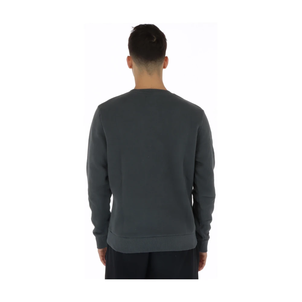 Superdry Grijze Bedrukte Sweatshirt met Ronde Hals Gray Heren