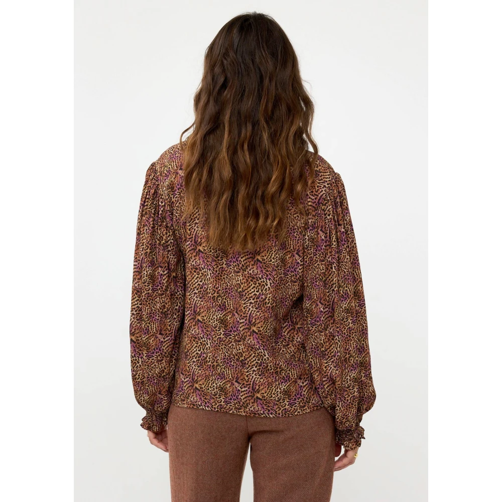 Ydence Lange Mouw Blouse Alyssa Brown Dames