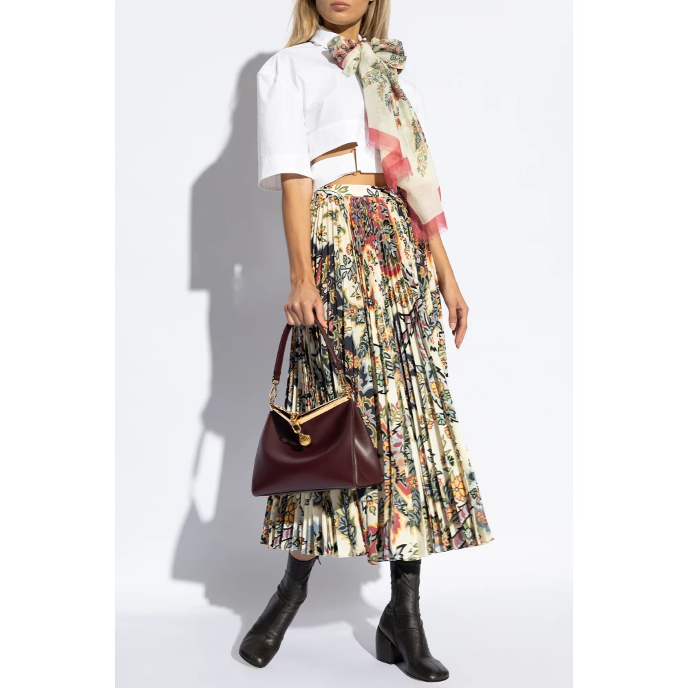 ETRO Geplooide rok met bloemenmotief Multicolor Dames
