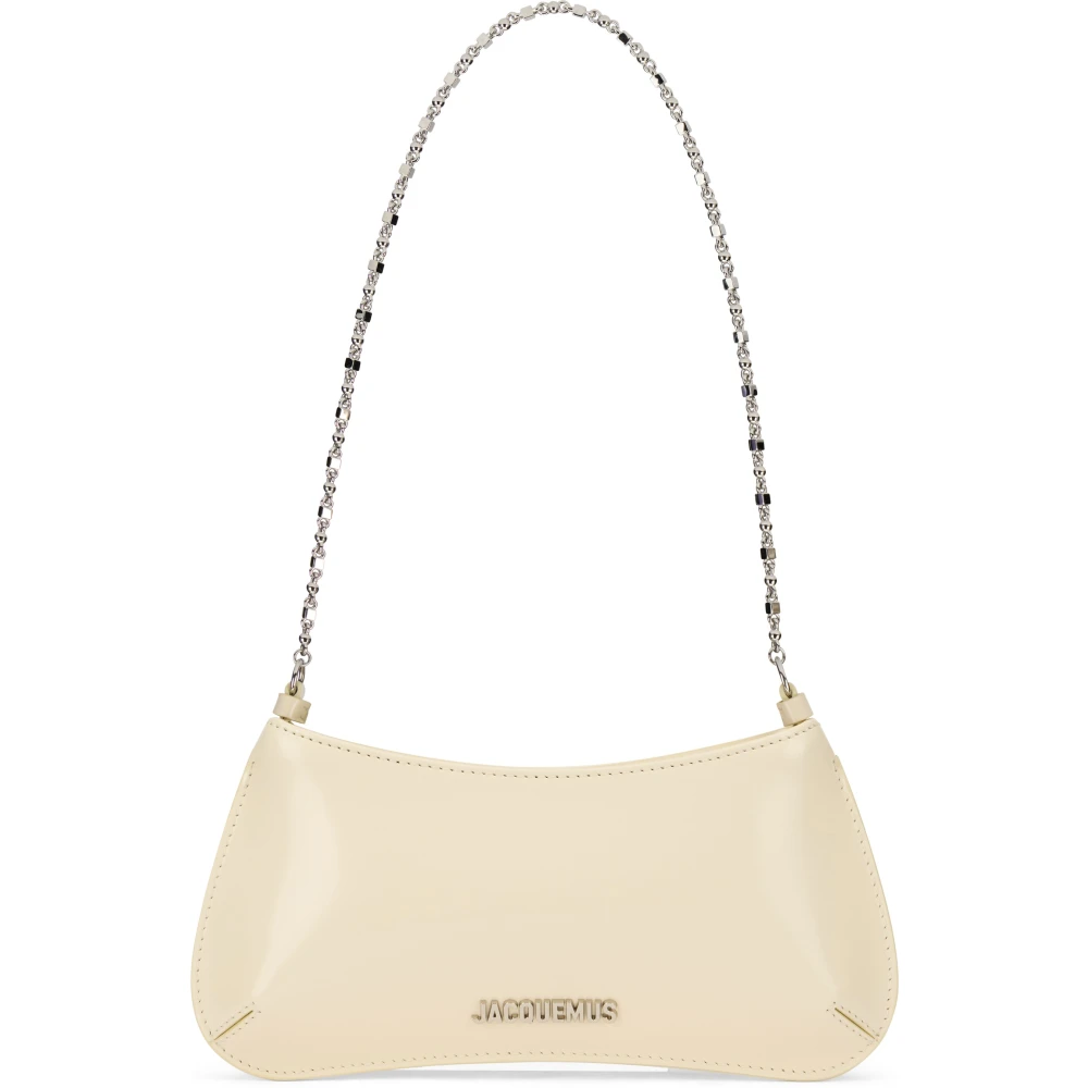 Jacquemus Beige Shoulder Bags, Female, One Size, Le Petit Kiss Chain Bag