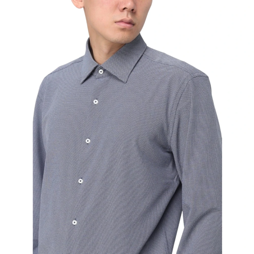 Boss Stijlvol shirt van stretchmateriaal Blue Heren