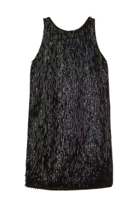 black-sequin-fringe-dress