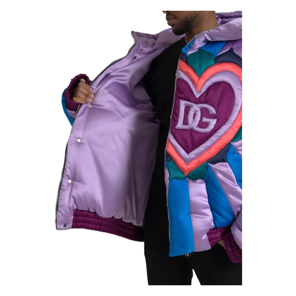 Dolce & Gabbana Multicolor Hart Logo Hoodie Jas Multicolor Heren